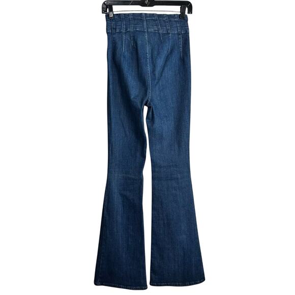 Free People Jayde Flare High Rise Stretch Denim Jeans Blue Size 30 EUC - Picture 5 of 7